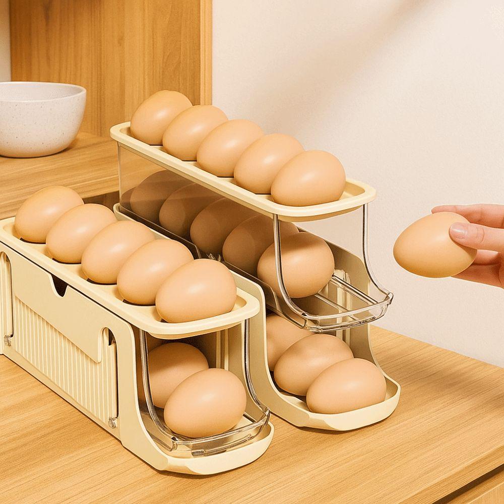 Removable Rolling Eggs Storage Tray Holds 17 Eggs Egg Holder Refrigerator Egg Holder  Kitchen