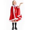 Kids Girls Santa Claus Xmas Red Hooded Dress Cloak Sets Children Christmas New Year Cosplay Costumes Kindergarten Performance Role Play Outfit