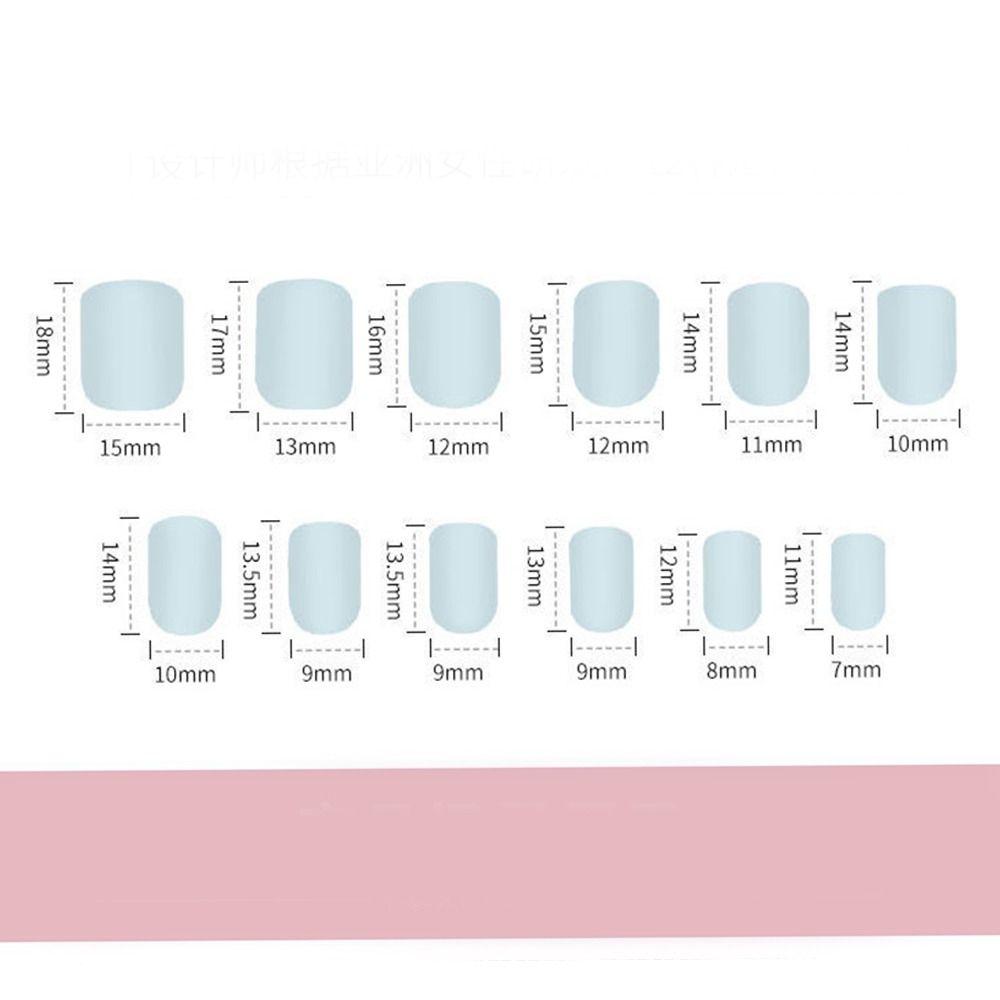 Fashion Short Square Fake Toenails French Pure Color Toe Nails Full Cover Simple Foot Nails for Women Girl