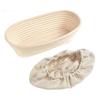 Bread Proofing Basket Dough Baking Bowl Oval Bread Proofing Handmade Rattan Basket and Liners for Home Kitchen Baking