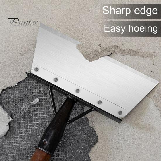 Multifunksjonell rengjøringsspade Ugrasplantingsskovl Skarpt blad Langt håndtak Design Ugressfjerningsskovl Kraftig hageverktøy