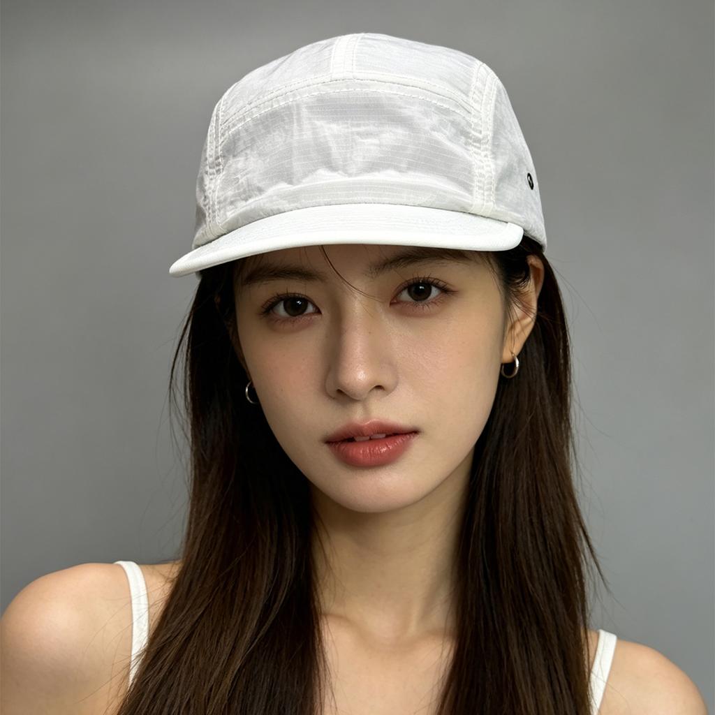 Spring And Summer Retro Simple Solid Color Quick-Drying Baseball Cap Men'S And Women'S Breathable Flat-Brimmed Outdoor Camping Cap