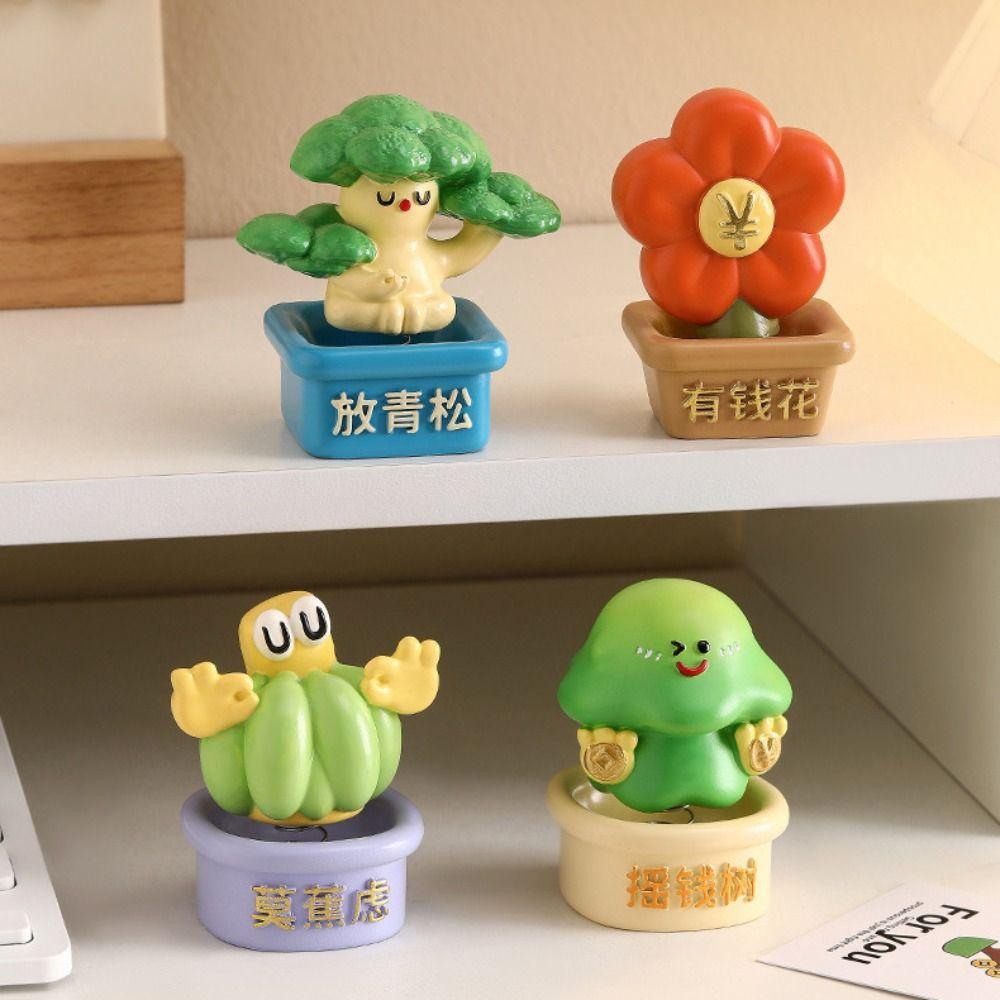 

Resin Tabletop Inspirational Signs Shake Head Table Decoration Doll Car Interior Accessories Style C