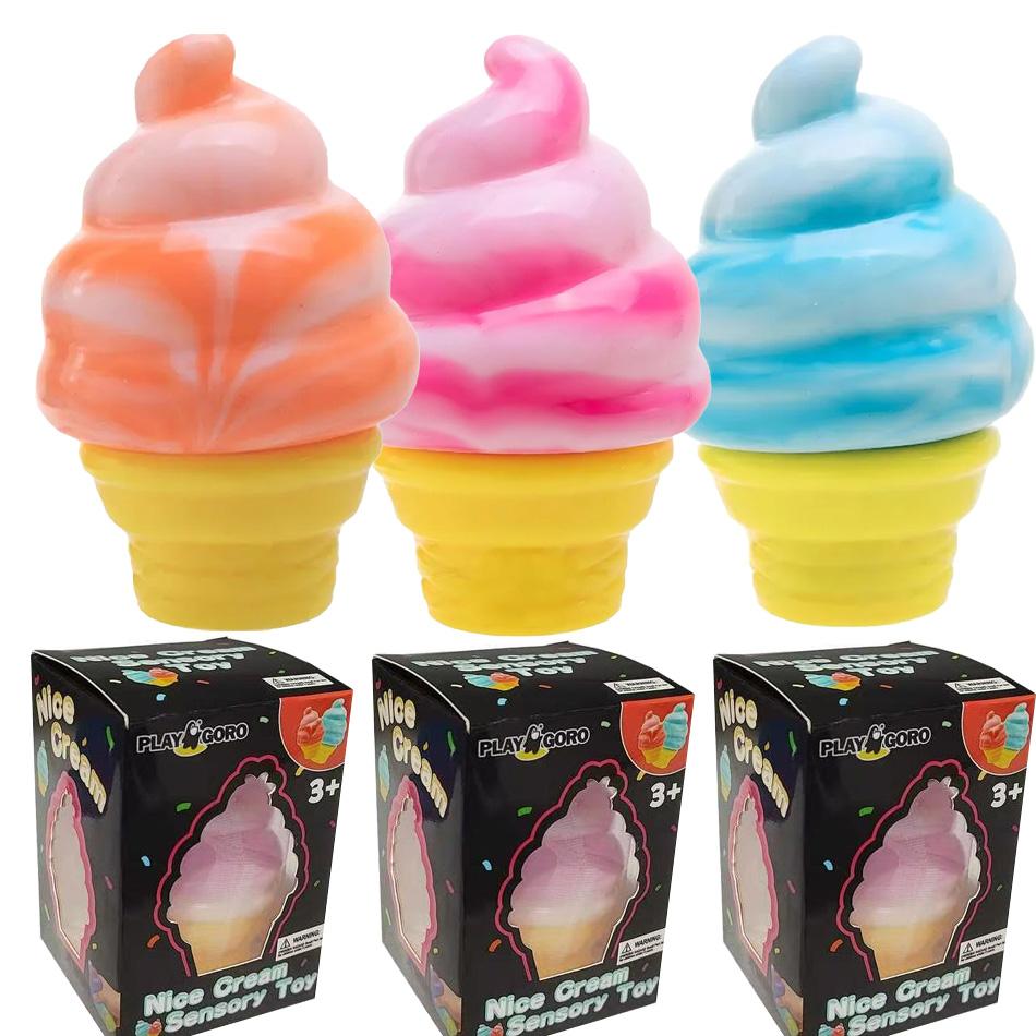 Hot Schylling Ice-Cream Sensory Toys Stress Relieving Blocks Pinching Relieving Puzzle Solving Venting Children Souvenir