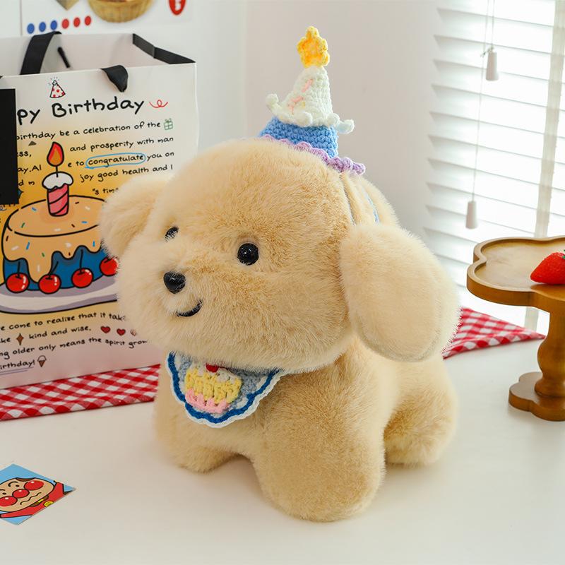 Popular Golden Retriever Dog Plush Toy Cute Golden Retriever Plush Doll Birthday Gift Children's Doll