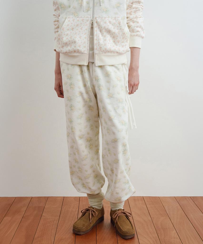 SINOON Double Floral Artwork Jogger Pants (Yellow)