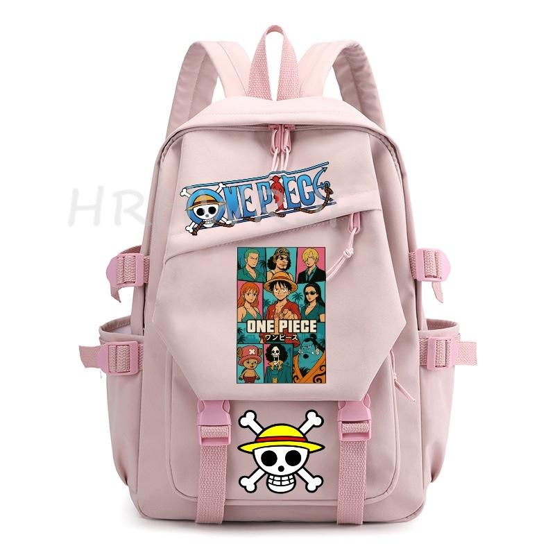 Anime ONE PIECE Backpack Monkey D Luffy College Backpack Girl Travel Book Backpack Nylon Leisure Women Laptop Men School Bags