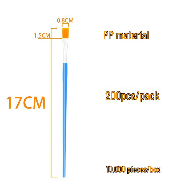 Plastic Handle Flat Head Paintbrush for Oil & Watercolor Painting, 16.5 Nylon Tip Hair Flat Head Brush