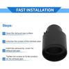 Slant Exhaust Tip, 1.2" - 2.4" Inlet 3.4" Outlet 5.3" Length Tailpipe Universal for Car Bolt on Stainless Steel Matte Black