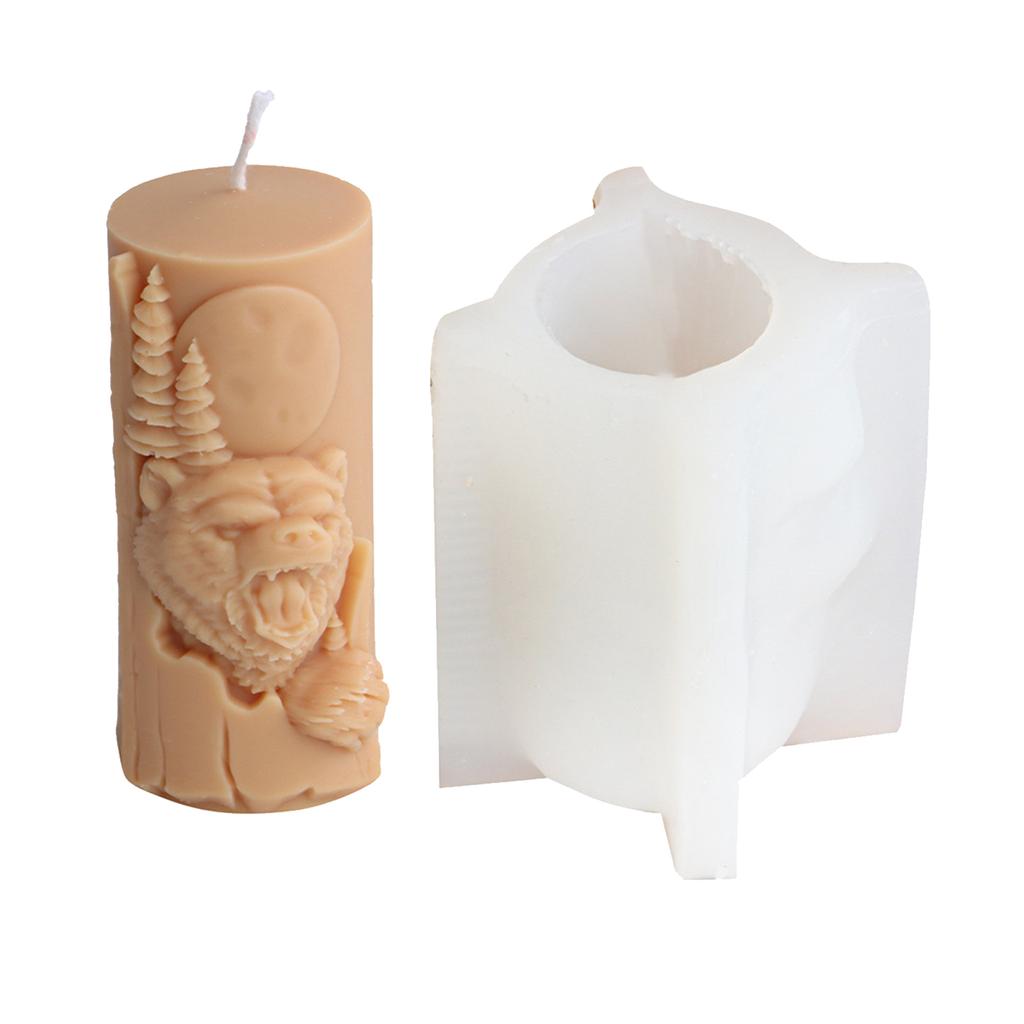 Candle Silicone Molds Candle Crafting Molds Bear Theme Silicone Texture Ornament Moulds Gift for Craft Enthusiasts
