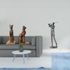 Cat Statues Bookends And Modern Golfing Resin Figurine Decorative Sculpture for Office Housewarming