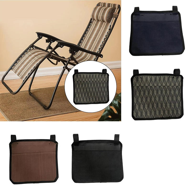 1Pcs Beach Chair Hanging Bag Armrest Storage Organizer Wheelchair Side Pouch Chair Side Storage Bag Camping Storage Cushion Storage Bag