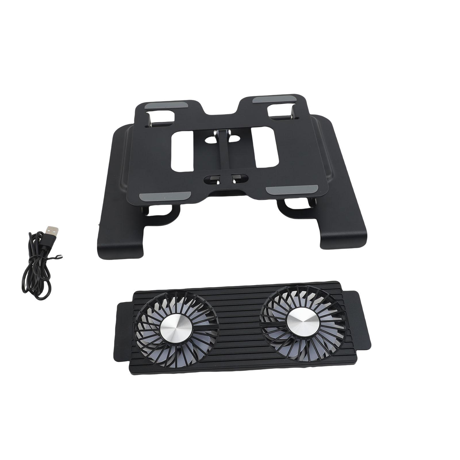 Laptop Cooling Stand Phone Holder 2 in 1 Design Hollow Out Base Laptop Stand with Fan for Home