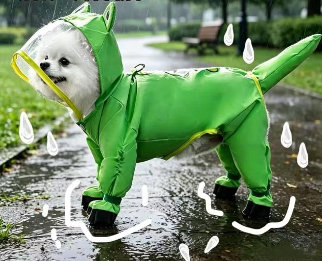 Haustierkleidung Hund Sommer-Regenmantel für Teddy Bichon Frise Schnauzer Kleine mittelgroße Hunde Vollständig abdeckend Wasserdicht Handwäsche Gefertigt