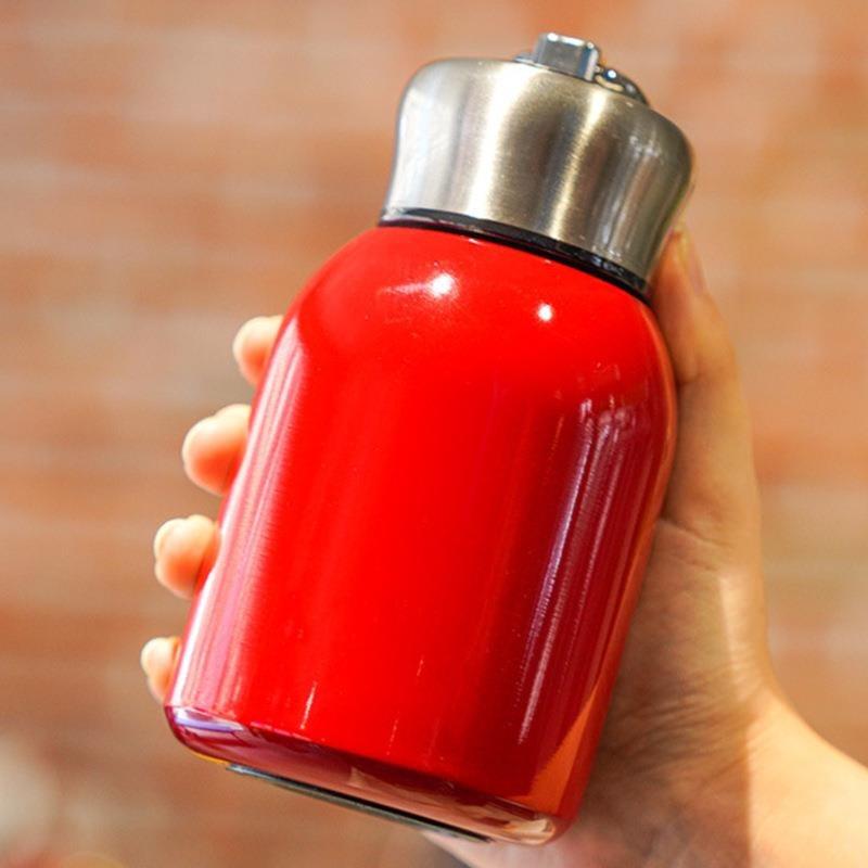 Retro Light Luxury Thermos Cup for Girls, High-end Water Cup, Mini Portable Large Belly Cup, Chinese Style Small Thermos Cup, Te