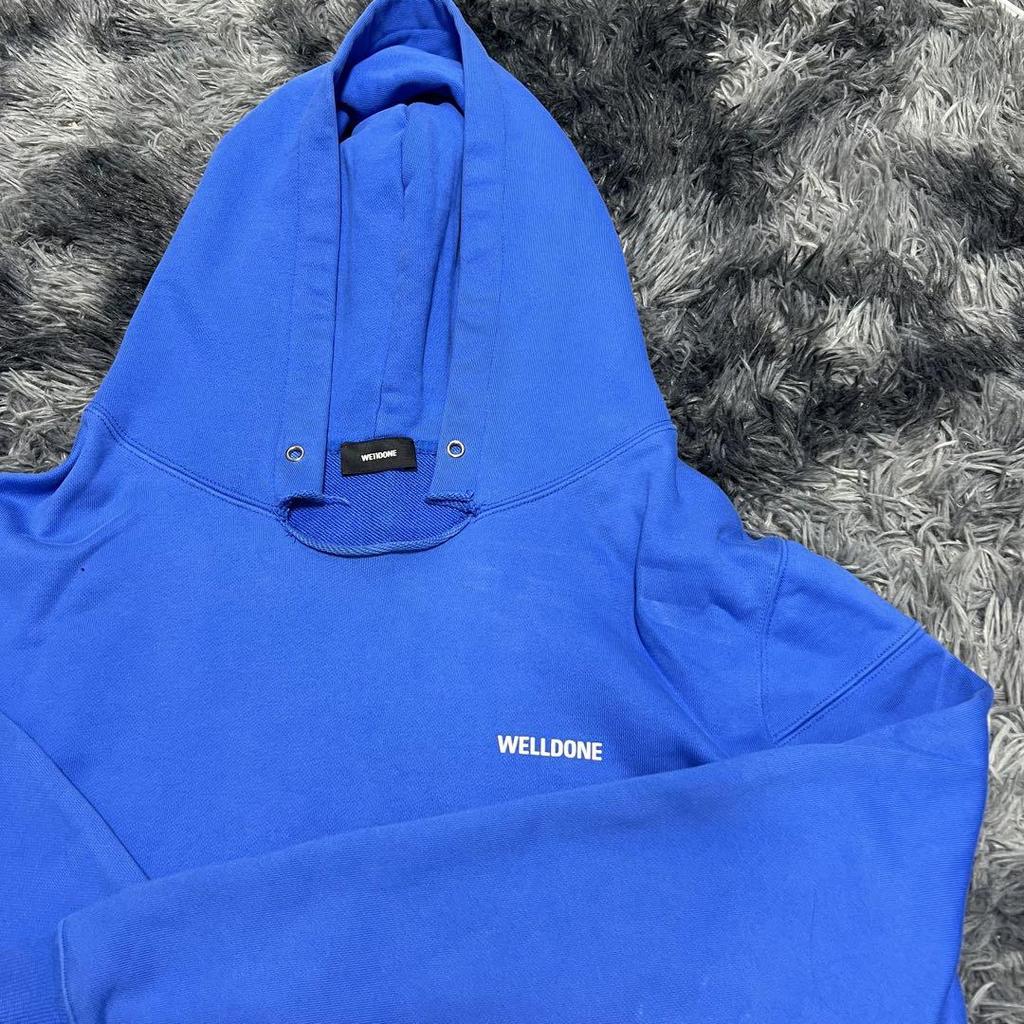 [USED] WELLDONE Hoodie, Blue Pullover, G-Dragon, Korea