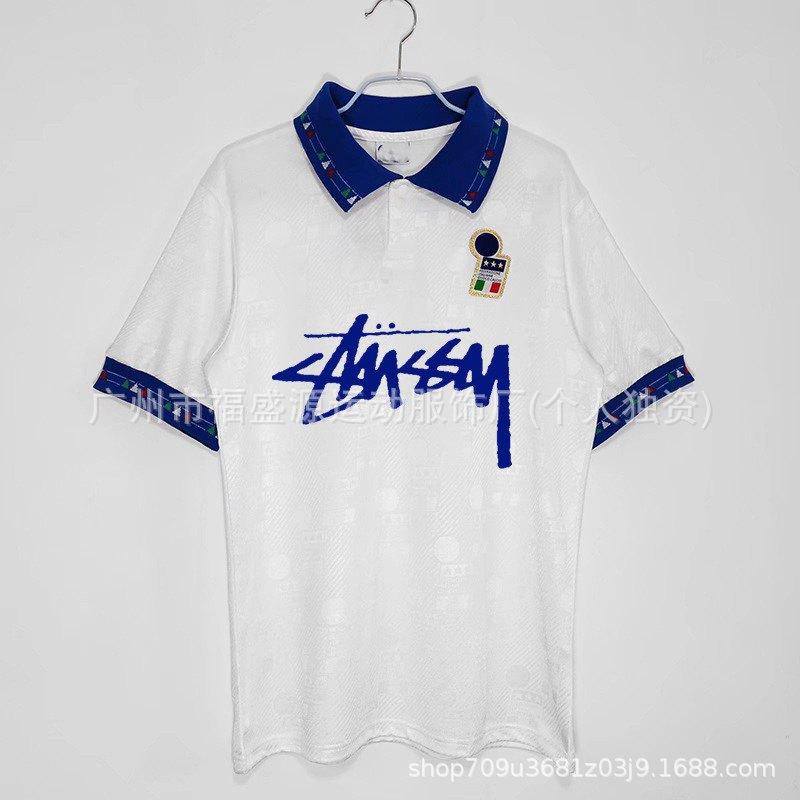 Retro Jersey Brazil Argentina Germany England Portugal Spain Signature Short Sleeved Football