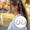 Women Earrings Decorations Exquisite Jewelry Ornament Simple Style Stainless Steel Ladies Piercing Ear Hoops Ears Studs