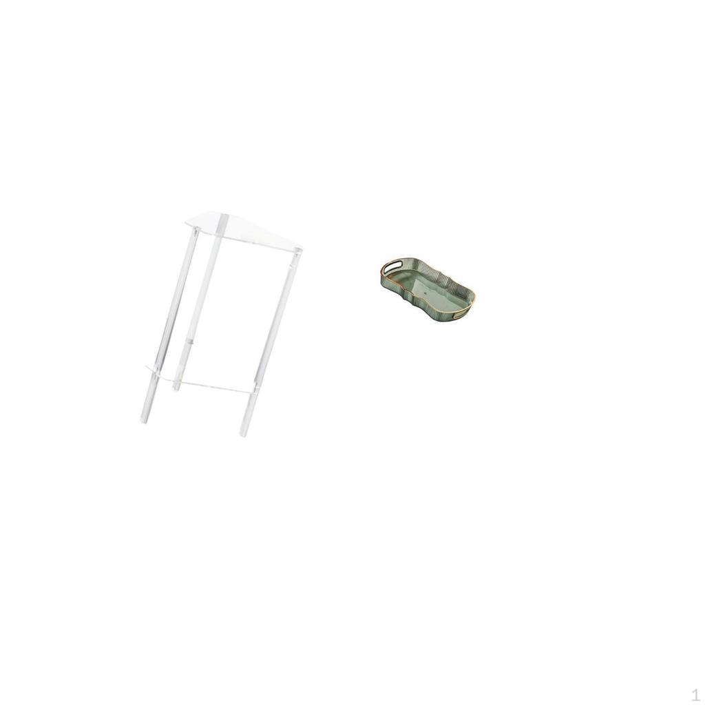 Minimalist Clear Acrylic Side Table NightStand with Modern Bedside Cabinet And Food Serving Tray for