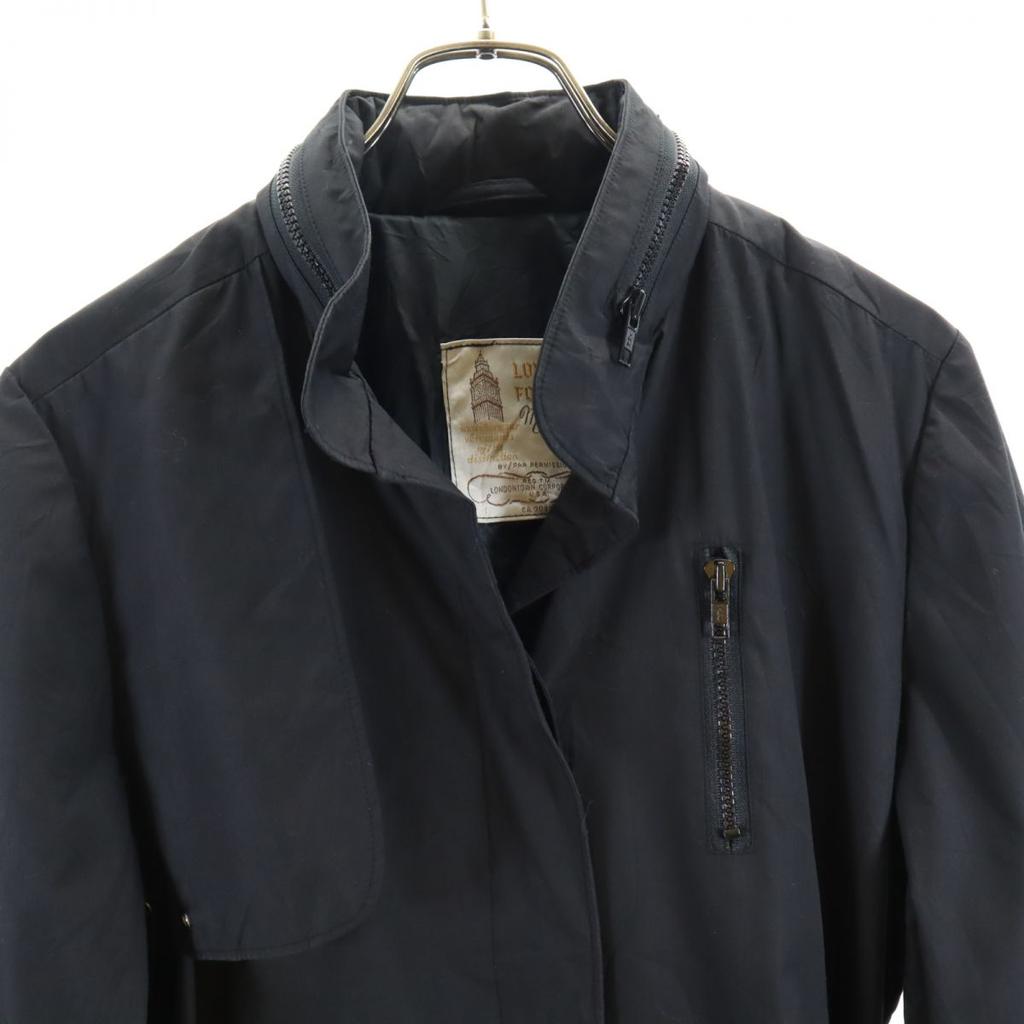 LONDON FOG 80s Vintage Stainless Collar Coat M Black Women Used