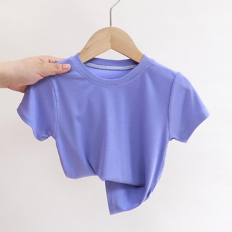 2024 Summer Kids' Korean Style Casual T-shirt - Boys' & Girls' Short-Sleeve