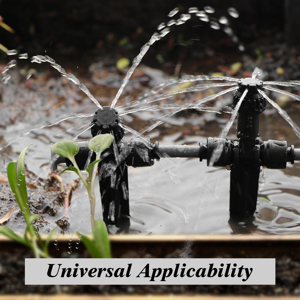 180° Bend Adjustable 8-holes Drippers with Stake Quick Insert Slip Lock Sprinklers Sprayer Garden Irrigation Watering Supplies