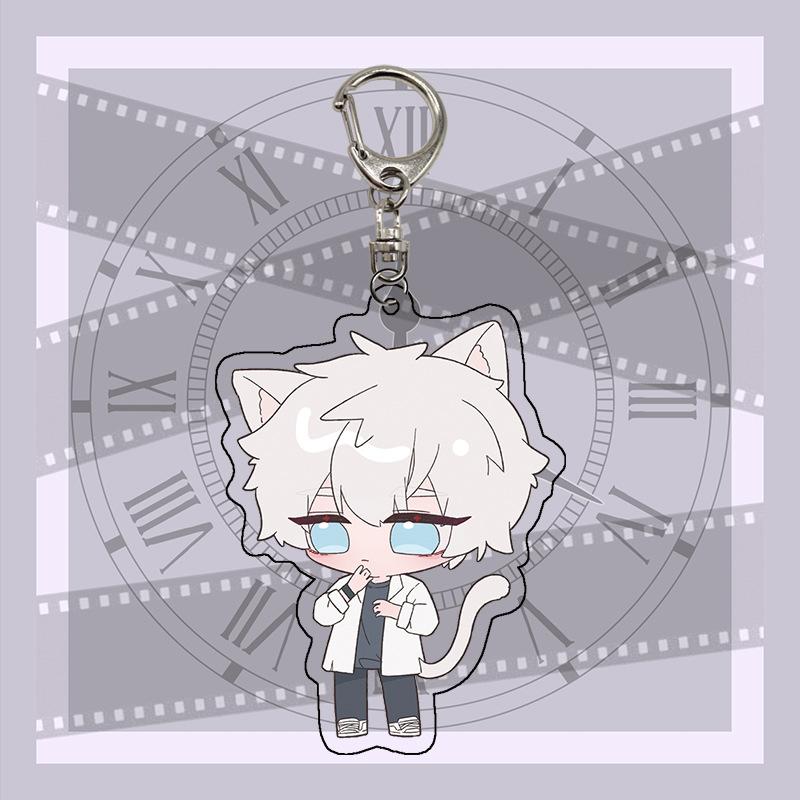 

6CM Cute Anime Keychain Link Click Acrylic Key Chain Kawaii Bag Pendent Cheng Xiaoshi Lu Guang Cartoon Keyring 6 cm