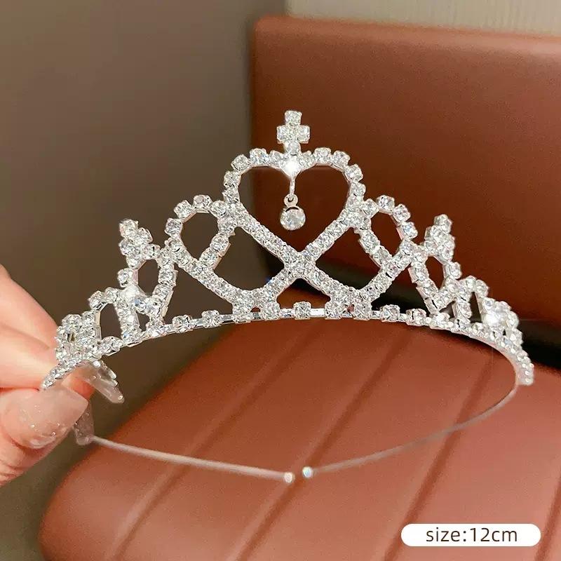 New Children's Headwear Accessories Children's Princess Crown Headband Girls' Heart-shaped Accessories Birthday Hair Cards