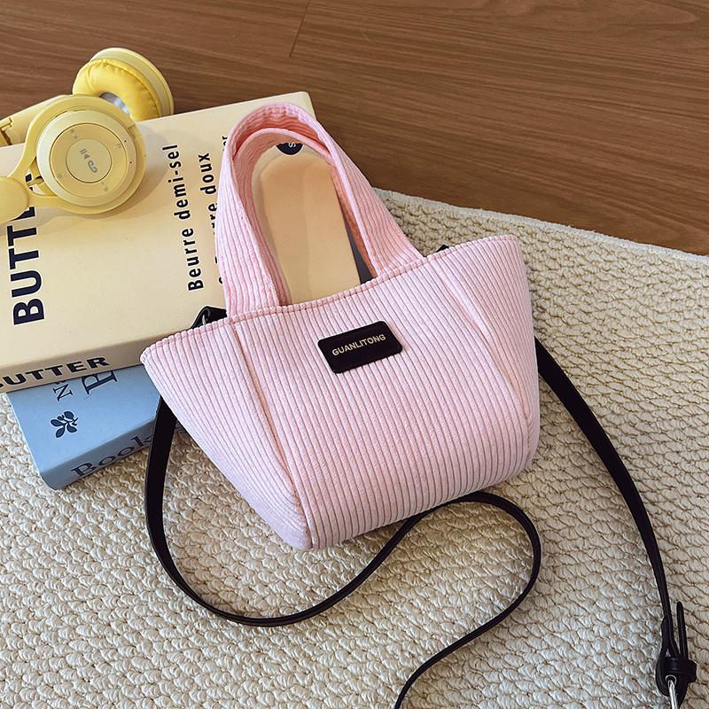 Small Canvas Bucket Purse For Women With Internal Pouch And Single Strap For Casual Wear
