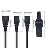 2m IEC320 C14 Male to 2xC13 Female Power Cord Y Splitters Adapter Wire for PDUs