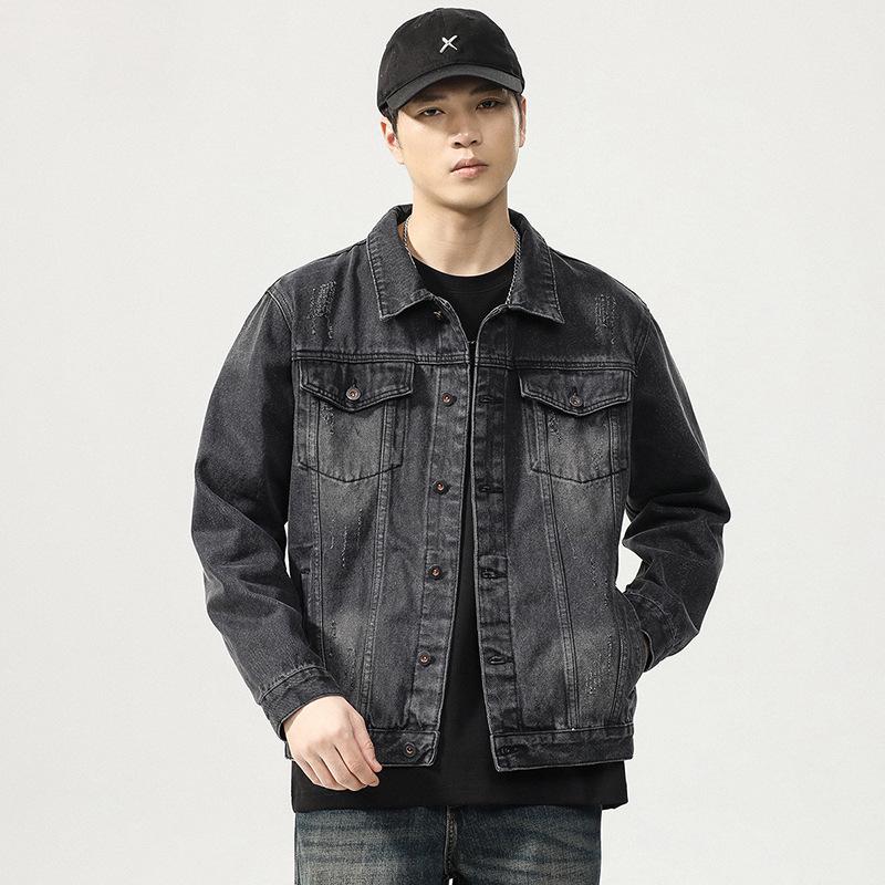 Men's Trendy Retro Denim Jacket - High-End, Versatile Workwear for Autumn/Winter