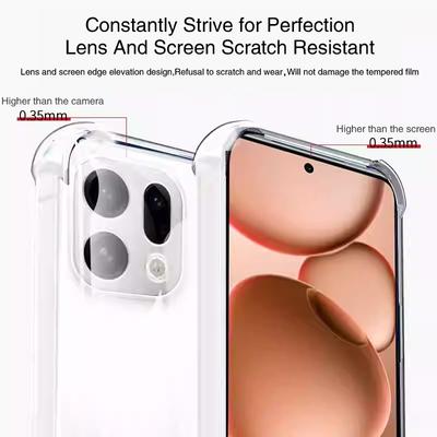 Airbag TPU Phone Case for OPPO Find X9 Pro X9Pro 5G Soft Crystal Clear Shockproof Silicone Back Covers Mobile Accessories Fundas