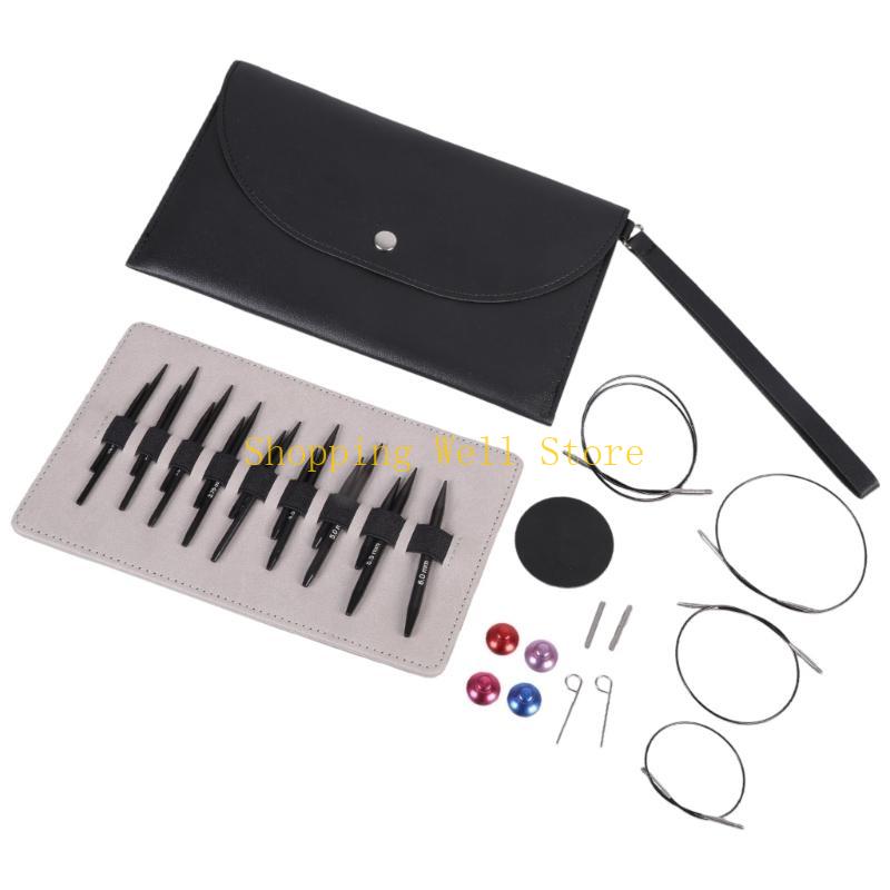 KX4B Circular Knitting Needle Set Round Knitting Needle with Case and Accessories