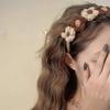 Autumn and Winter Wool Flower Headband Female Cute Weaving Face Wash Hairpin Hair Accessories Versatile High Value Coffee Color Pressure Hair Headband
