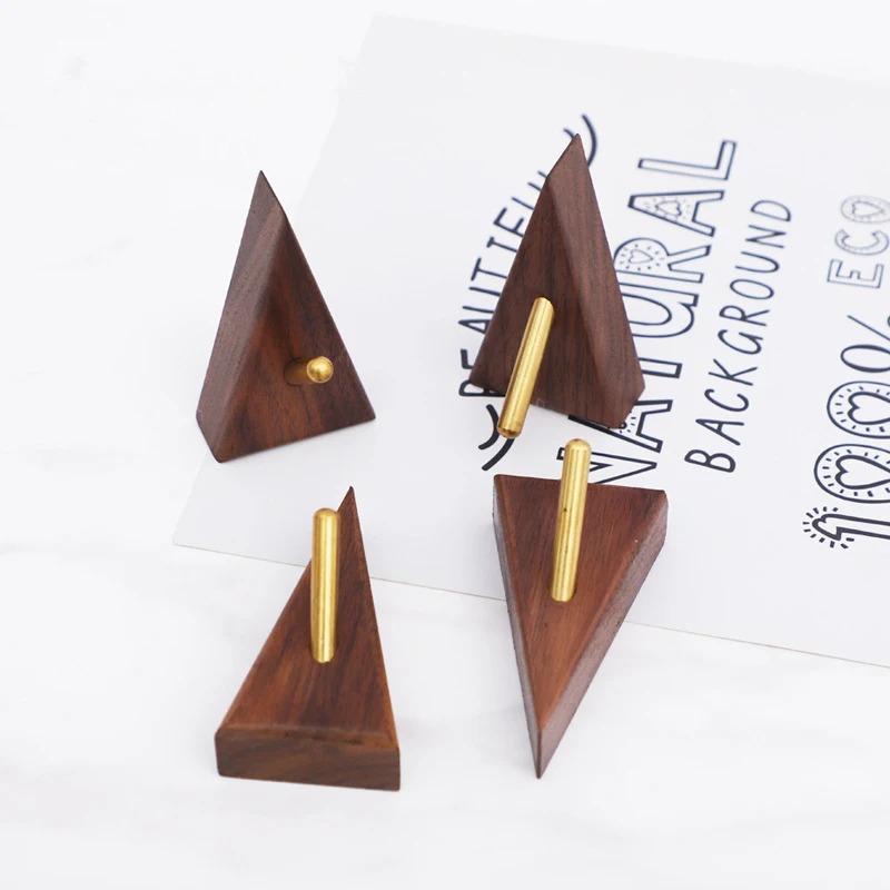 1pcs Creative Solid Wood Brass Punch Free Hook Into Account Key Clothes Hook Coat Hat Hand Bag Hook Solid Wood Hook for Clothes and Hats