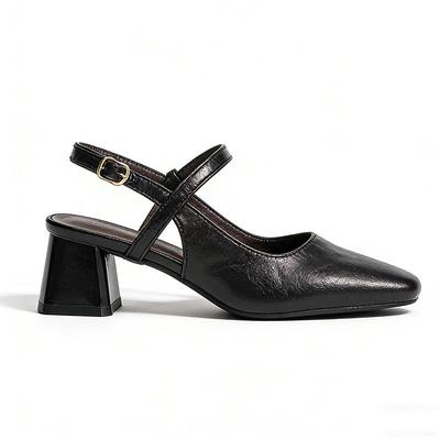2026 Sommer High Heel Sandalen Damen Partyschuhe Elegant Marke Damen Kleiderschuhe Schwarz Braun Blockabsatz 5cm Große Größe 43