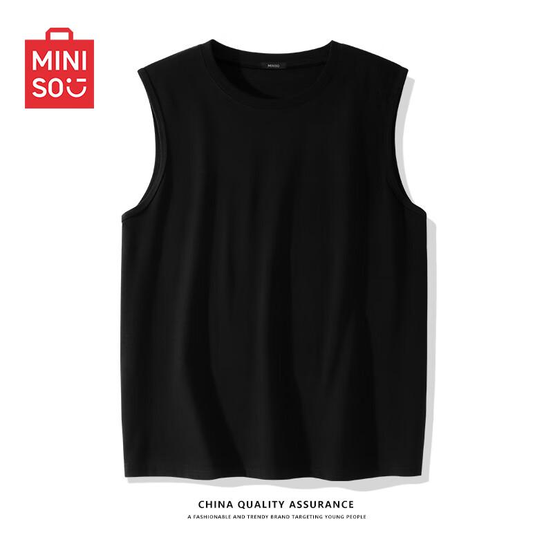 Мужская хлопковая майка MINISO 2XL чёрный