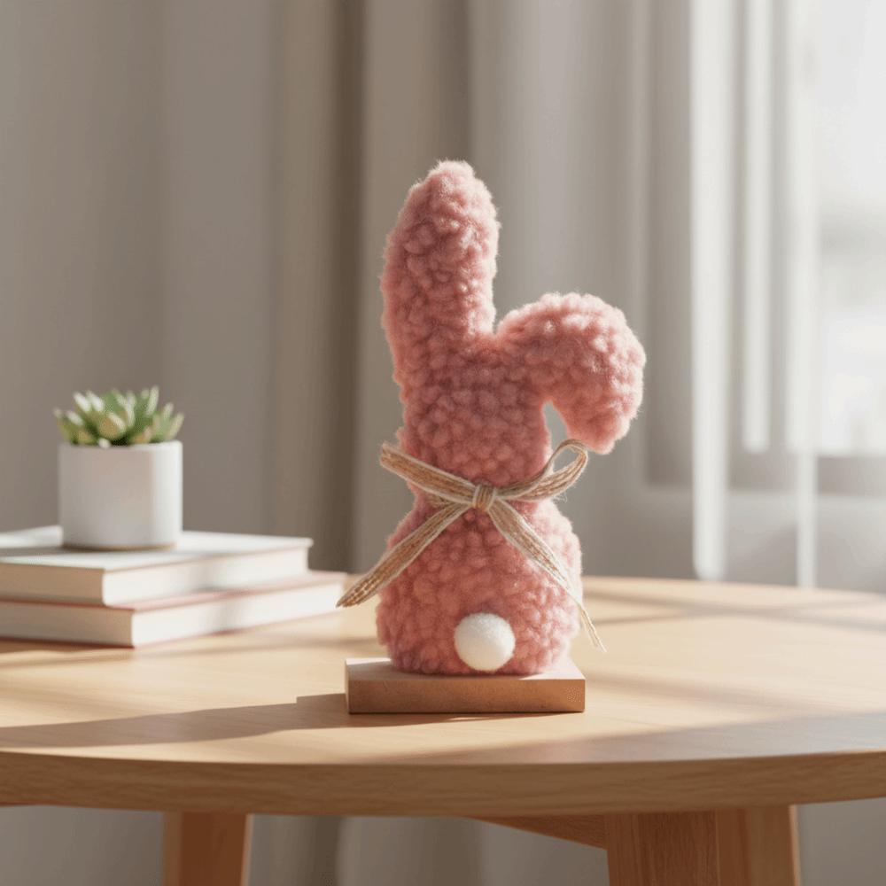 Plush Texture Easter Rabbit Decor Pretty Design Table Decoration Festive Ornament  Dining Table