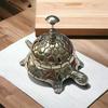 Verzierte Hotel-Thekenglocke in Schildkröten-Design, Silber-Nickel-Finish, Büro-Rufglocke, Schultischglocke, Schreibtischglocke als Geschenk