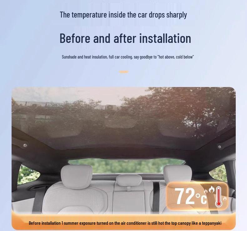 Xiaomi SU7 Microfiber Suede Sunroof Sunshade: Panoramic Roof Sun Protection
