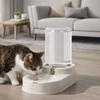 Transparent Automatic Pet Feeder Spill Proof Plastic Dog Cat Food Bowl Large Capacity Pet Food Storage Dispenser for Cats Dogs