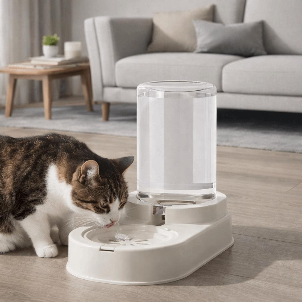 Transparent Automatic Pet Feeder Spill Proof Plastic Dog Cat Food Bowl Large Capacity Pet Food Storage Dispenser for Cats Dogs