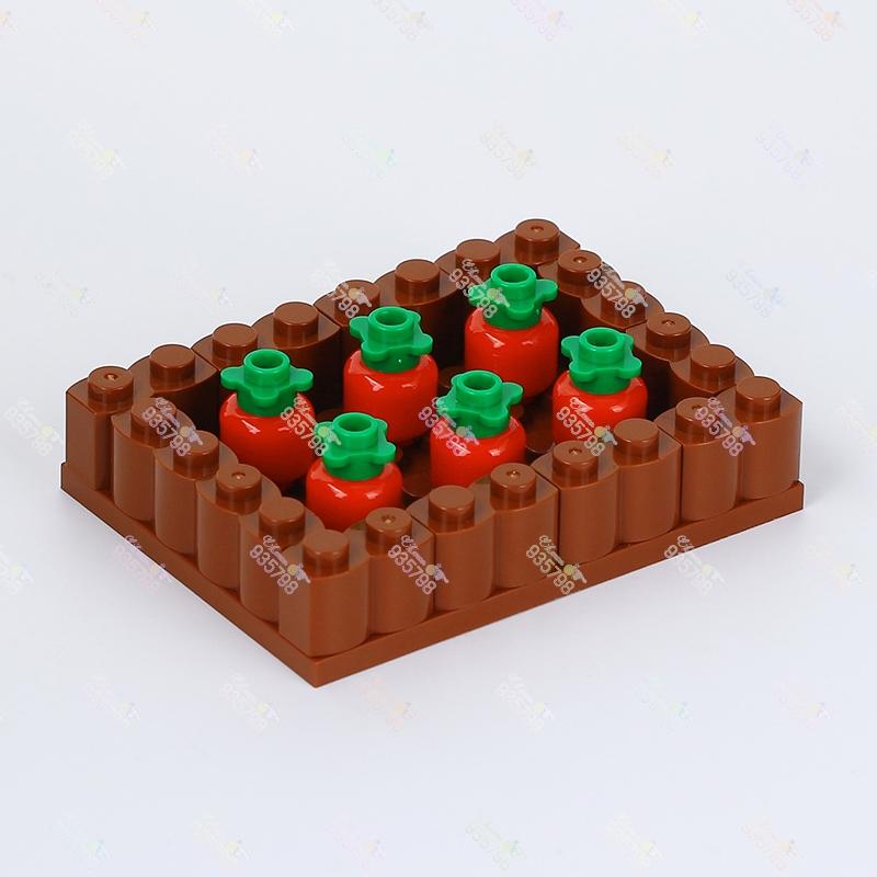 Serie Fattoria Verdura e Frutta Coltivazione Blocchi da Costruzione Fai da Te Modello Campo di Ananas Carote Zucca Giocattoli Per Bambini MOC0088