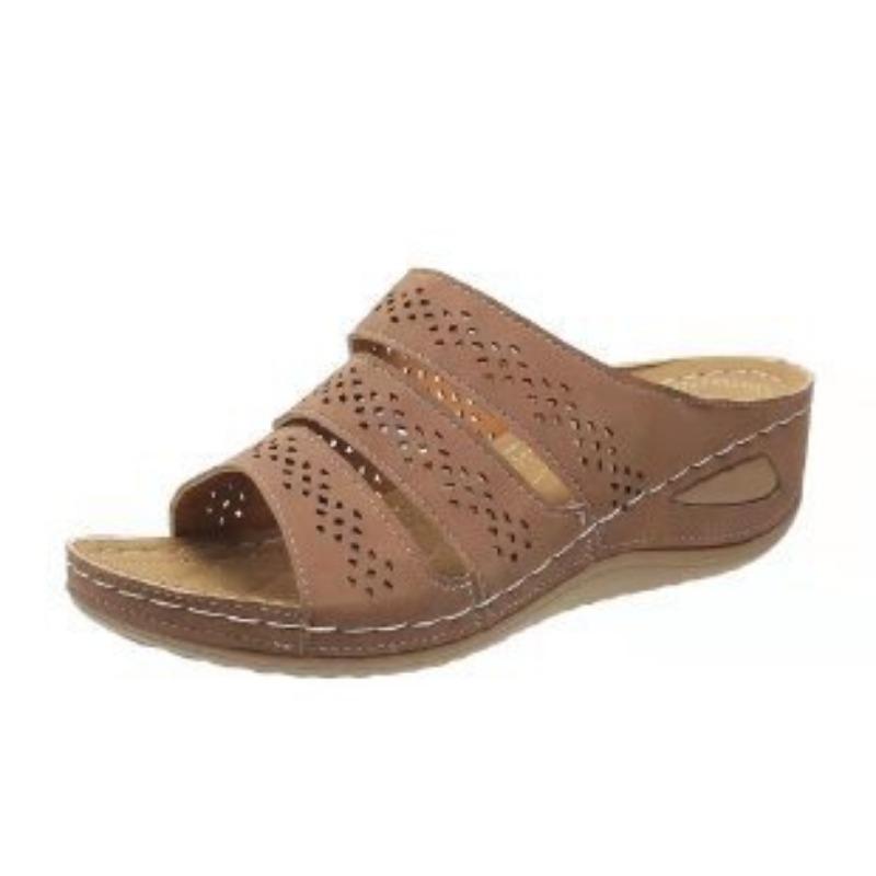 Large size summer new wedge heel hollow word women's sandals