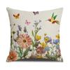 Spring and Summer Flower and Bird Print Pillowcase Modern Simple Living Room Decorative Sofa Cushion Cover Bedroom Pillow