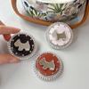 Rhinestone Puppy Mirror Magnetic Suction Solid Color Round Mobile Phone Airbag Bracket Retractable Wind Portable Ring Buckle