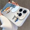 Surfing Shin-chan Silver Drop-proof Phone Case for iPhone 11/12/13/15 Pro/16 - Cute & Trendy Design
