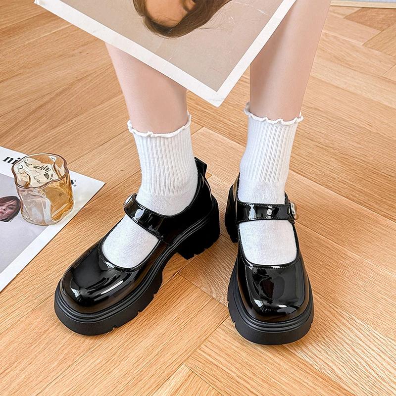 

Модная обувь для женщин 2025 Бренд Неглубокие женские туфли на высоком каблуке Модная металлическая отделка Платье Носок круглой формы Бестселлер Туфли Мэри Джейн 40 чёрный