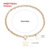 Collarbone Chain Temperament Simple Metal Five-pointed Star Necklace Bracelets