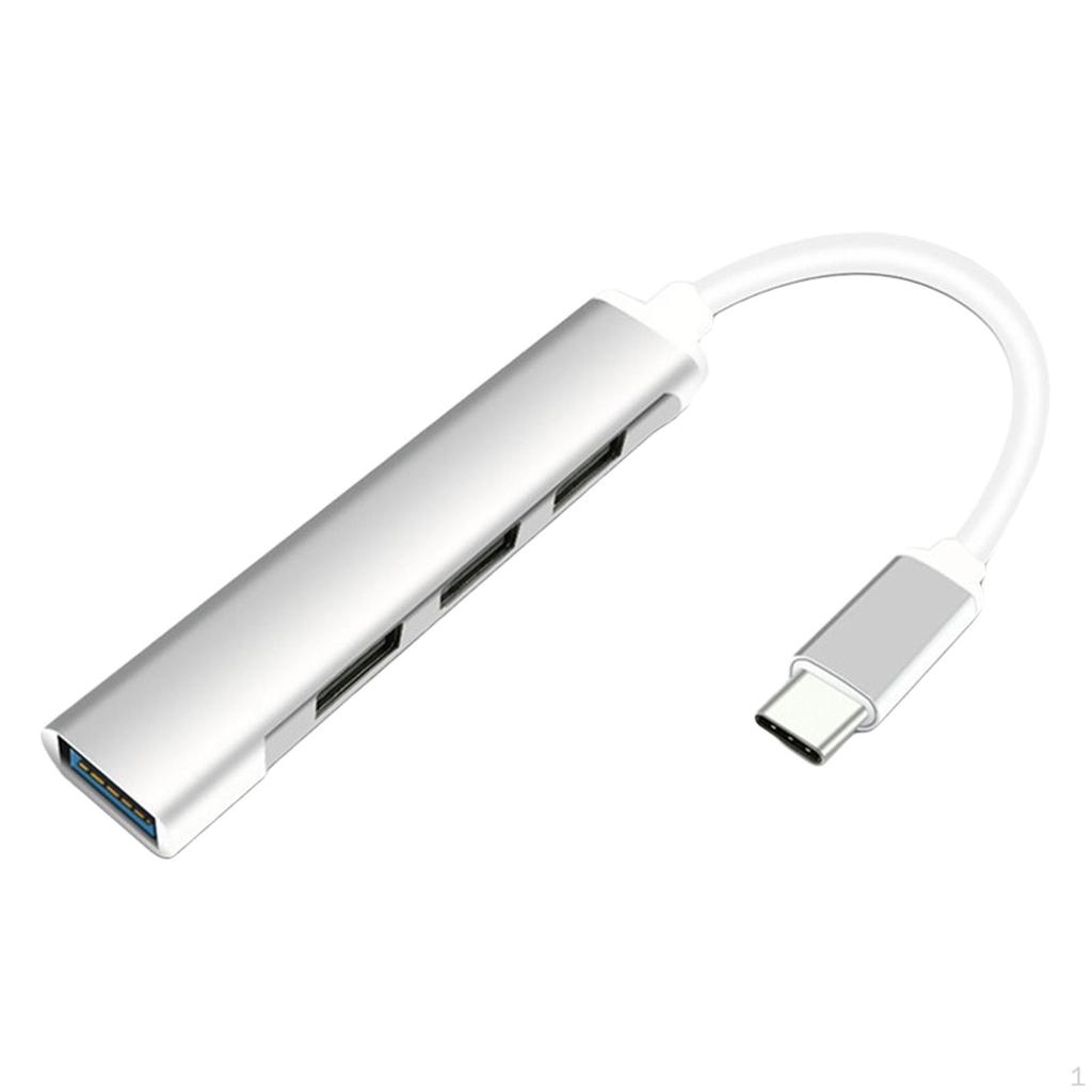 Sleek USB C Hub with 4 Ports for Seamless Data Transfer And Audio Connectivity